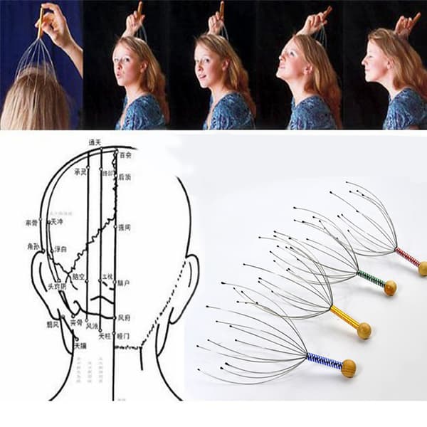 Multifunktionell Huvudmassage Tingler Hög Elasticitet Främjar Blodcirkulation Skalpskräpare