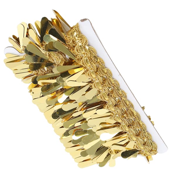 Taljekæde Guld Metal Applikation Glitter Elastisk Paillet Vanddråbeform Tilbehør