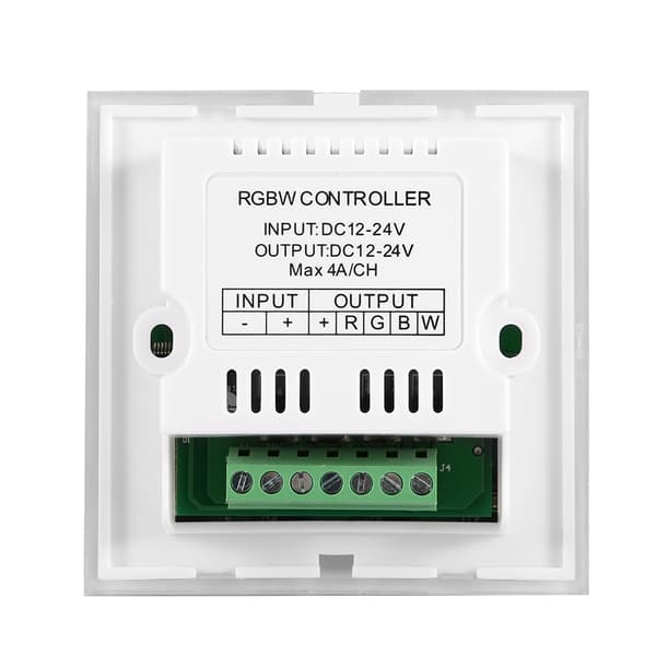 Vægmonteret Farverig RGBW LED Touch Skærm Controller Lysdæmper til Stribelys