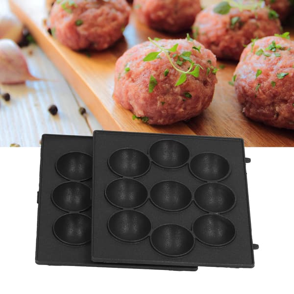 9-håls non-stick köttbullsform, säker köksbakplåt i rostfritt stål