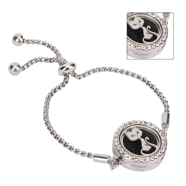 Armbånd til æteriske olier i rustfrit stål Aromaterapi Locket Justerbart armbånd til kvinder og piger