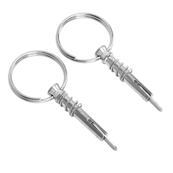 2 stk. lynkoblingsstifter i rustfrit stål til båd, marine hardware, Bimini-top, dækmontering, skibsværft