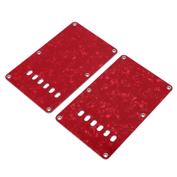 2 st elgitarr bakplåtar 6 hål PVC-plast plektrumskydd bakplatta ersättning röd