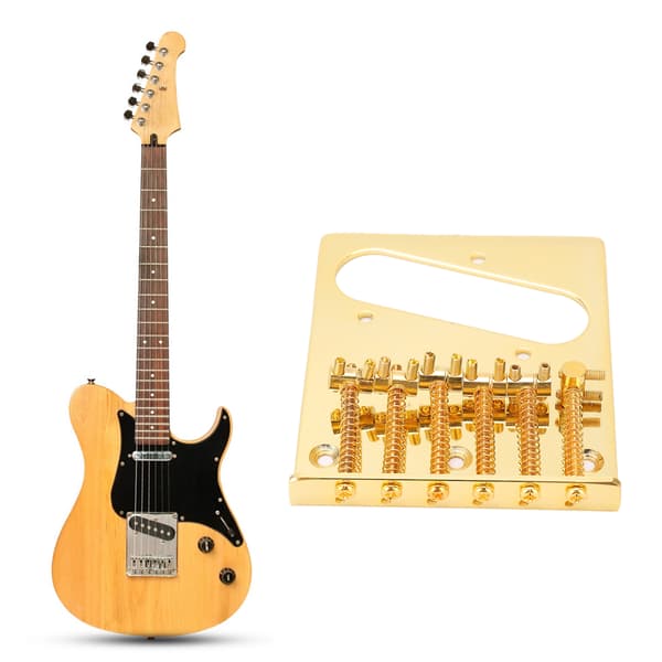 6 guldsadel Telecaster broplade, single coil pickup montering til TL elguitar