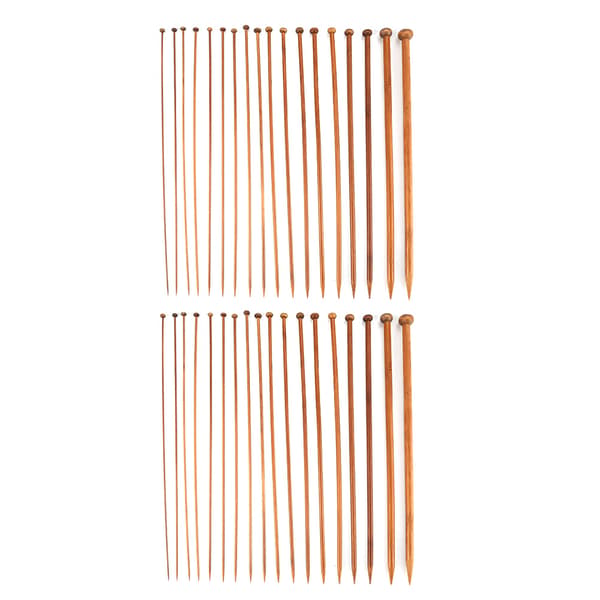 36 st stickor Enkelspetsiga karboniserade stickor 0,2-1 cm storlekar