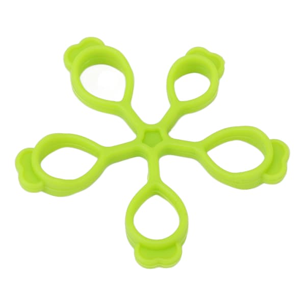 Silikon Fingersträckare Blomform Återfjädring Dekompression Handgreppsstärkare för Kontor Utomhus Grön 8.8lb