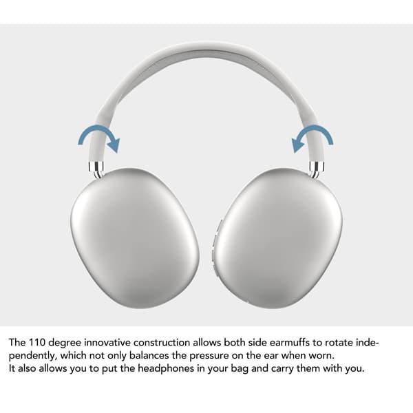 Trådlöst Bluetooth Over-Ear Stereo Headset Vikbart Justerbart med Mikrofon för Resor Kontor Hemmastudier Svart 1 Set