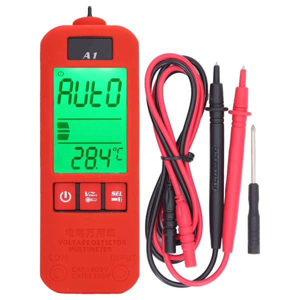 Digital Tangamperemeter Auto-Ranging AC/DC Spændingstester med LCD Baggrundsbelyst Display