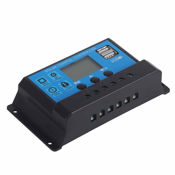 20A 12V 24V 2-vägs MOS Solcellsladdningsregulator PWM 3-stegs Batteriregulatorpanel
