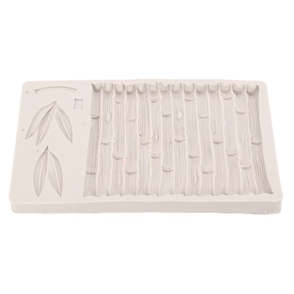 Silikonform Säker Elastisk Grå Löv Bambudesign Rivtålig Enkel Demoulding DIY Bakform