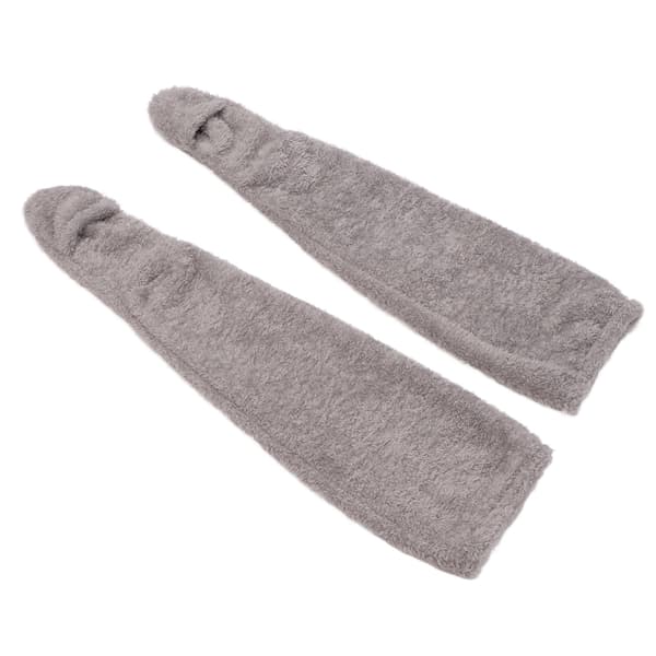 Over Knee Fuzzy Socks Vinter Hjem Sove Bløde Tykke Åndbare Plysstrømper Benvarmer Grå