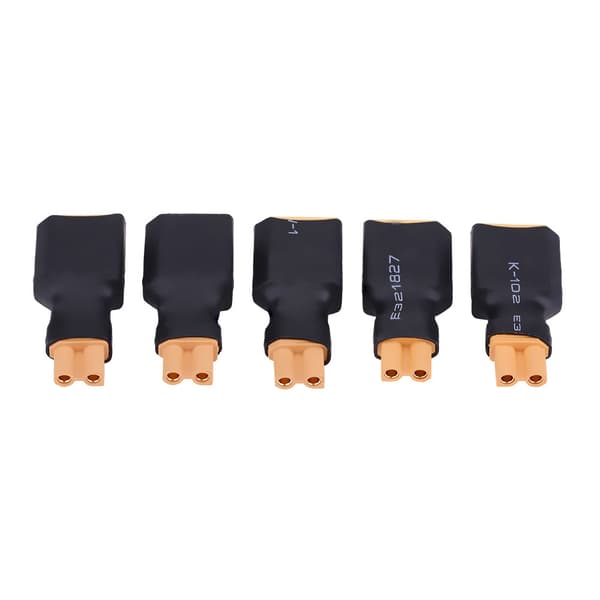 5 stk/sæt RC Quadcopter Batterikonverteringsstikadapter (XT30 Hun til XT60 Han)