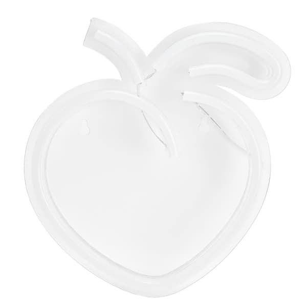 Persikoformad LED-väggneonlampa USB-dekor för sovrum, vardagsrum, fest, kontor