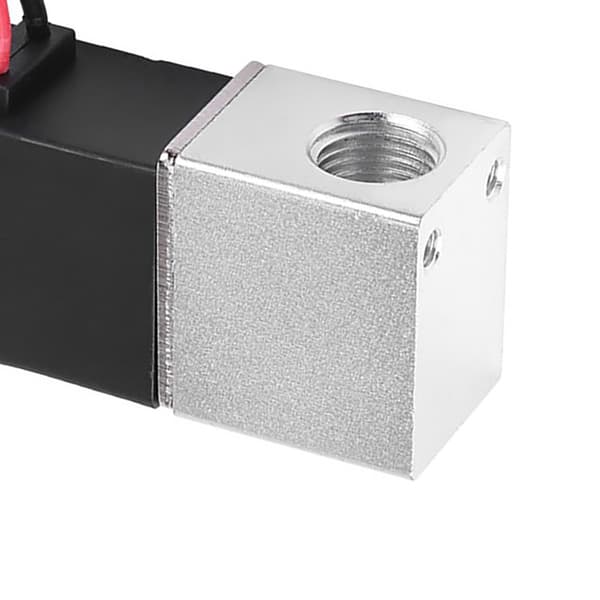 12V DC 1/4\" 2-vägs NC Pneumatisk Magnetventil, Aluminium Luftkontroll, 2-pack