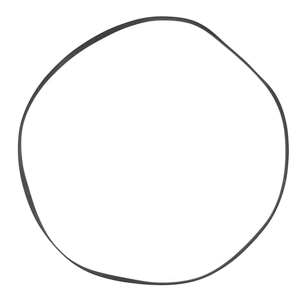 Sort gummi pladespillerrem med høj elasticitet (200 mm)