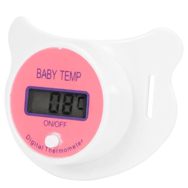 Digital Nappformad Lugnande LCD-termometer för Nyfödda, Rosa, Celsius