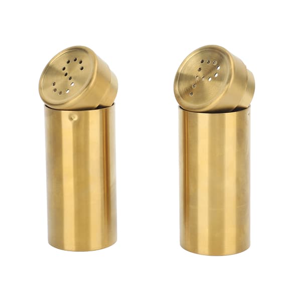 2-pak guld 304 rustfrit stål salt- og peberbøsse til køkken, camping, grill