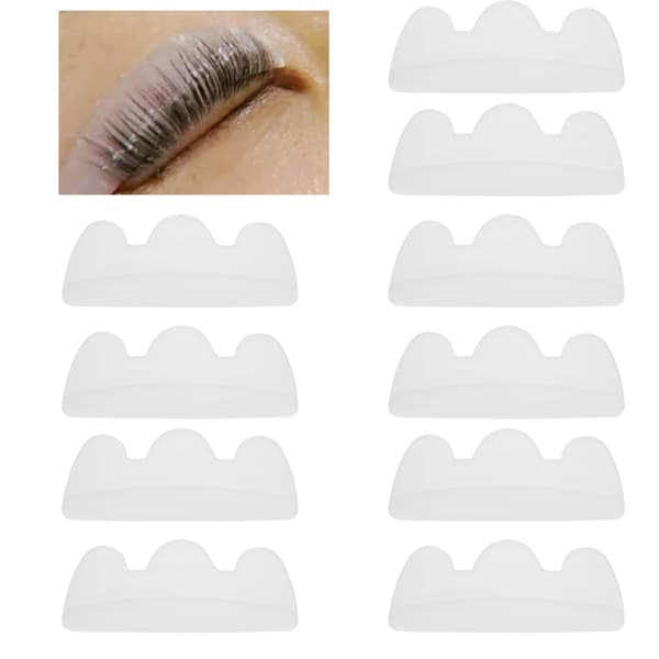 5 par silikone øjenvippe permanent puder øjenvippe curling løfteskjold patch makeup værktøj
