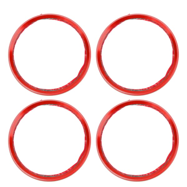 4PCS Hjulnavring Centrisk Dekorationsdistans Aluminiumlegering för Bilmodifiering Röd