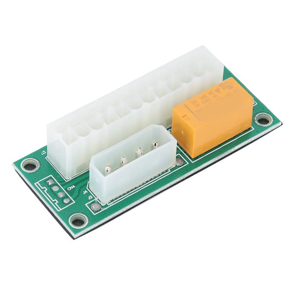 ATX 24PIN Dual PSU Sync Starter Modulkort med 4PIN til Mining Rig, 1 stk.
