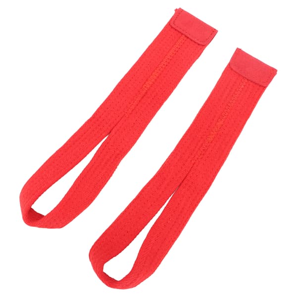 Röda handledsstöd i polyester, halkfria, 1 par för tyngdlyftning och styrketräning