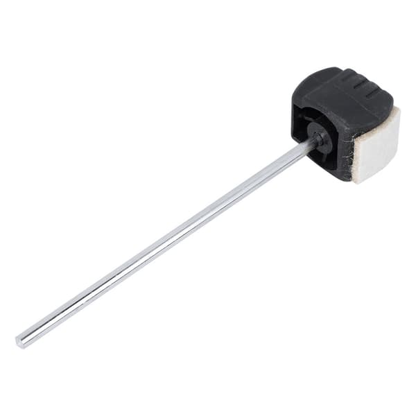 Stortrommepedal Kølle Uldfilt Rustfrit Stål Sort 19,5 cm 69g Erstatning til Baspedal 1 stk