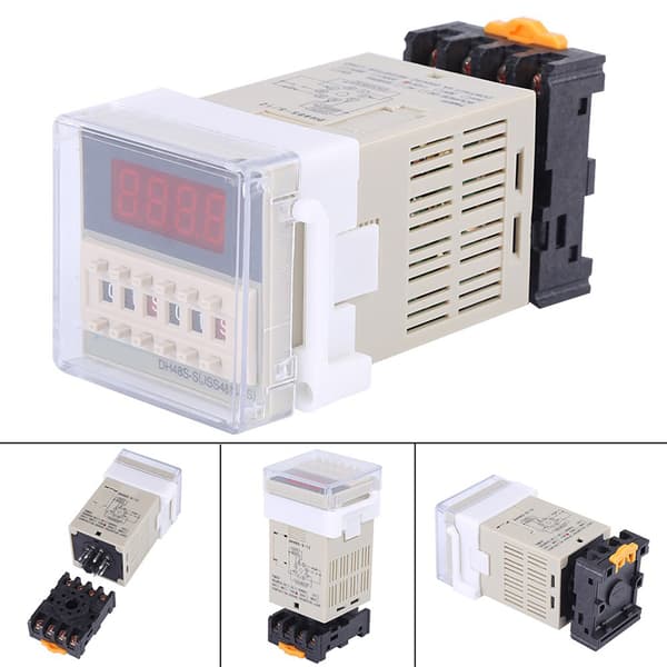 110V AC DH48S-S 0.1s~99h Cykeltimerrelä Digital Display med Sockel