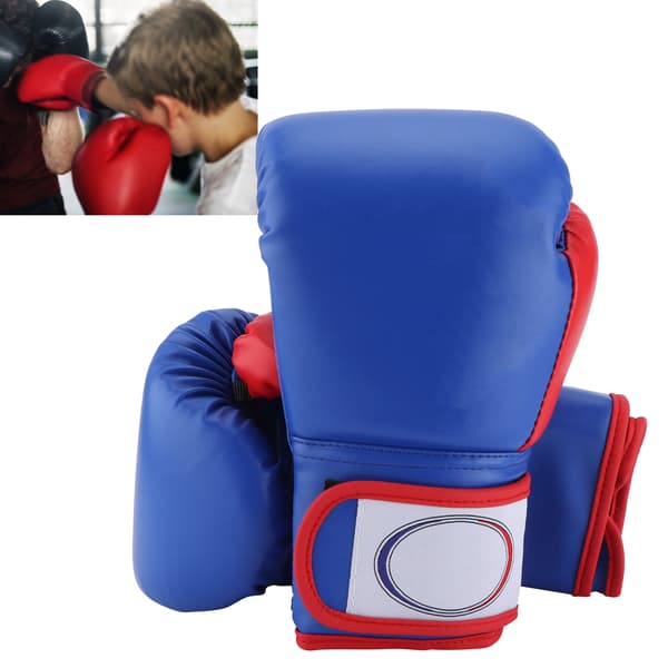 Junior Boxhandskar 1 par, Boxningssäck & Träningshandskar för Pojkar Flickor, Blå