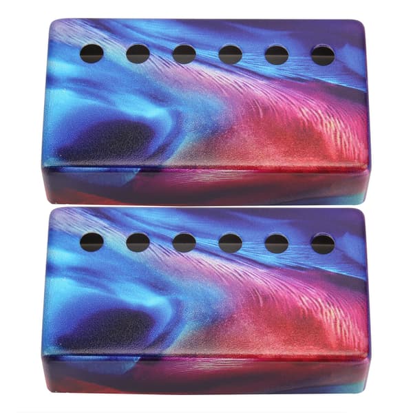 2 st koppar 6-håls pickup-skydd för underhåll av elgitarr, 70x39x16,5 mm
