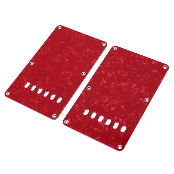 2 st elgitarr bakplåtar 6 hål PVC-plast plektrumskydd bakplatta ersättning röd