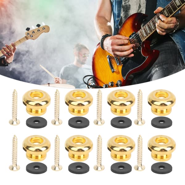 5-pak guitarrem-låse til bas-ukulele instrumenttilbehør, guld