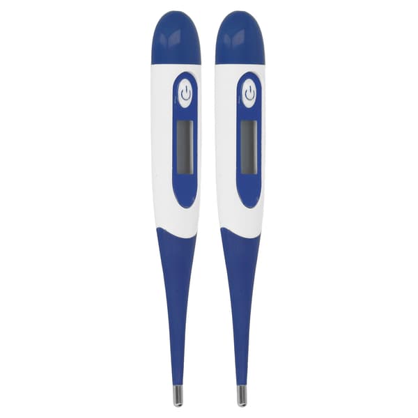 2-pack djurtermometer i plastskal, noggrann elektronisk LCD-temperaturmätare
