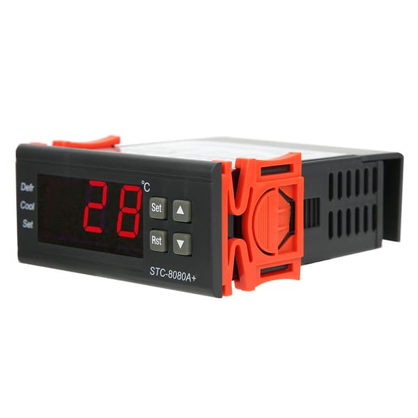 STC 8080A+ Digital Termostat, Kylning Avfrostning Larm Temp Controller 12V/24V/110V/220V
