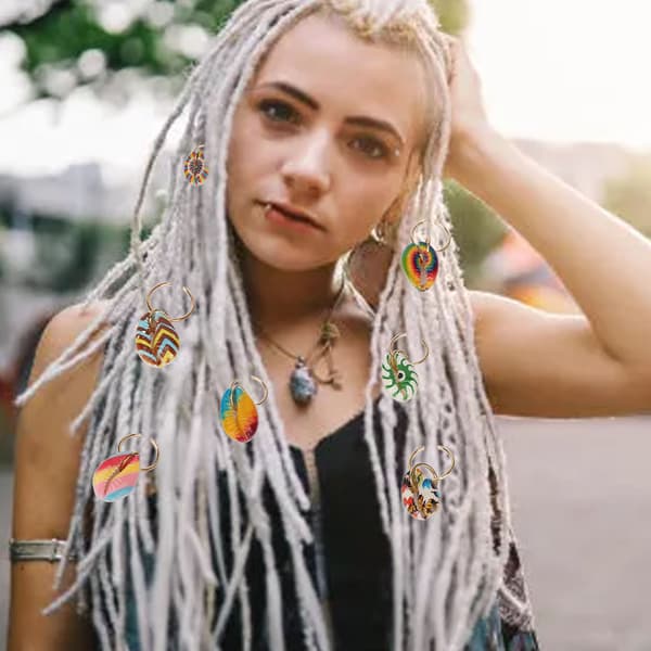 20 stk. skal-dreadlocksring DIY søde udsøgte hårfletningsvedhæng clips hårtilbehør dekoration