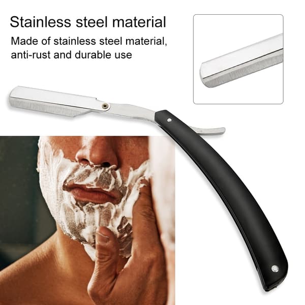 Barber Straight Blade Razor Rustfrit Stål Salon Foldebarbering Hårklipningsklipper