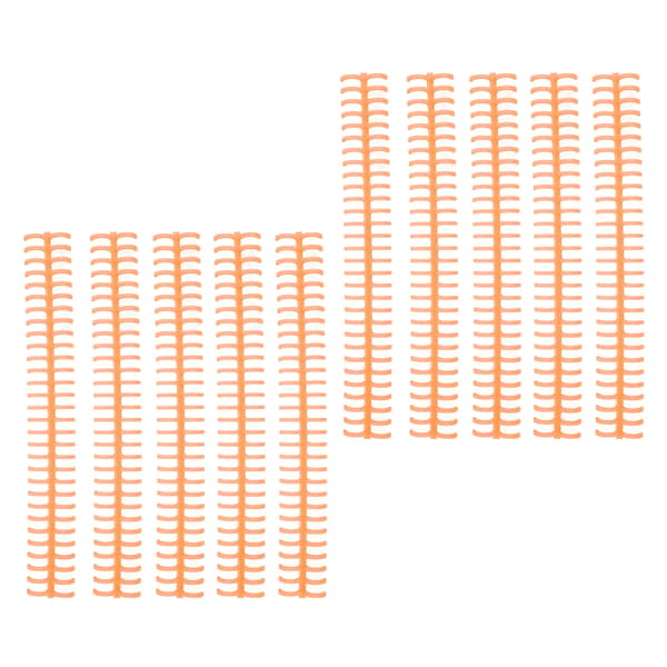 10-pack plastbindningsryggar 30-håls kammar orange 1/2 tum för lösblad
