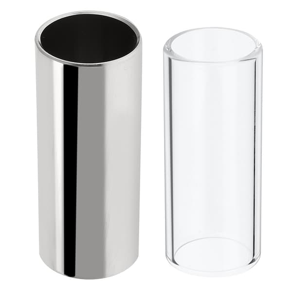2 st gitarrslides 6 cm rostfritt stål glas tonbar set instrumenttillbehör