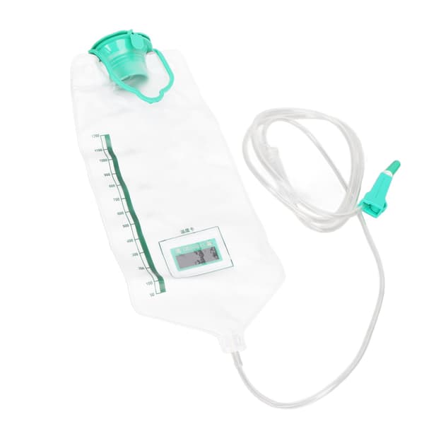 Lavementpose Hydroterapi Nem Tilslutning PVC Genanvendelig Tyktarmslavement Rensepose til Hjemmet 1200ML