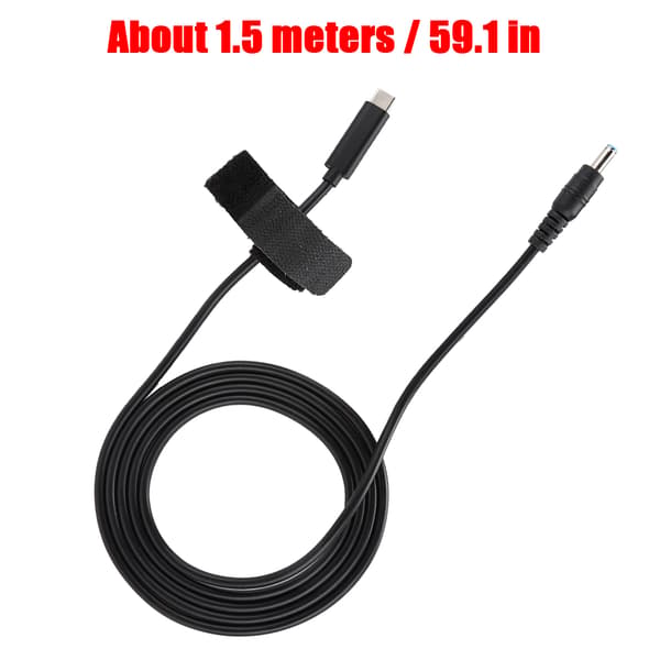 DC-stik Kabel USB-C til DC 19V 65W PD Trigger Chip 4.5mm x 3.0mm Output til HP Type-C