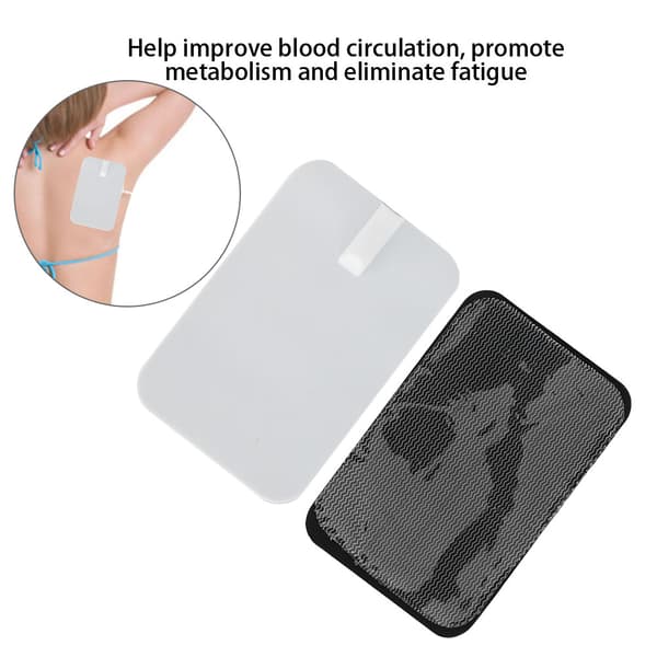 10 stk. silikone kropsmassager erstatningselektrodeplade digital terapi maskine elektrodeplaster 6 x 9 cm