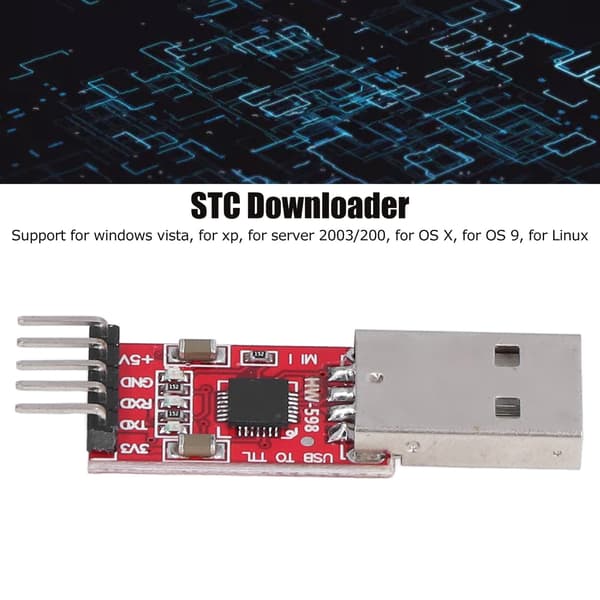 USB til TTL seriel adapter STC programmør hanstik med Dupont-kabler