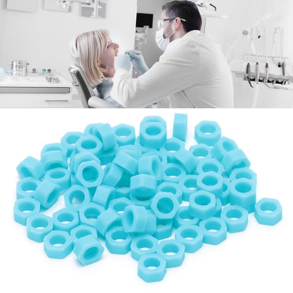 100 stk. Dental Code Ring Silikone Instrument Code Cirkel Autoklaverbar Tandlægemateriale