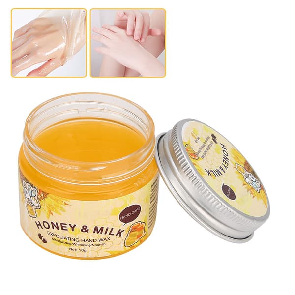 visualsource 50g Mjölk Honung Exfolierande Återfuktande Vitgörande Handvårdsmask