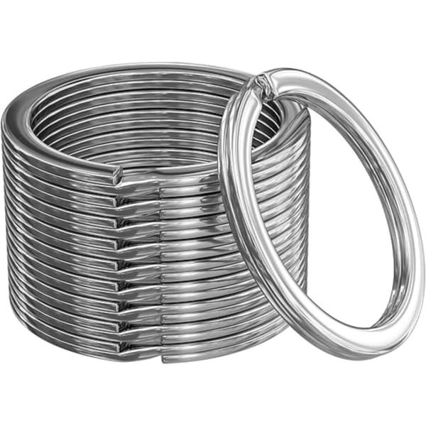 20 mm platta delade nyckelringar kraftiga i bulk