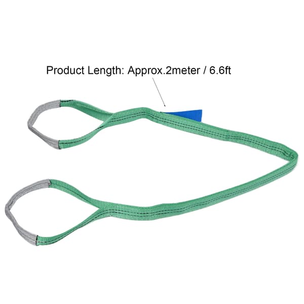 2T Polyester Flad Løftesejl 2M Kran Rigging Stropper Kraftig Web Sling