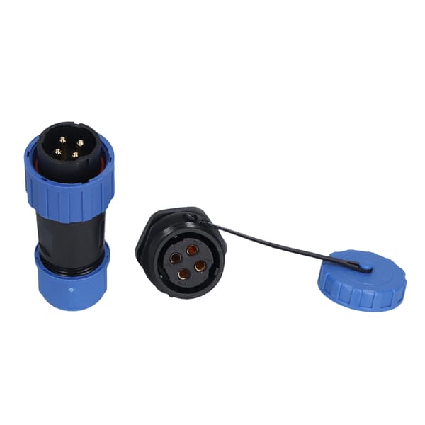 Vattentät IP68 Aviation Power Socket Bakmutter 250V Kabeltrådsanslutning LP204 Pin