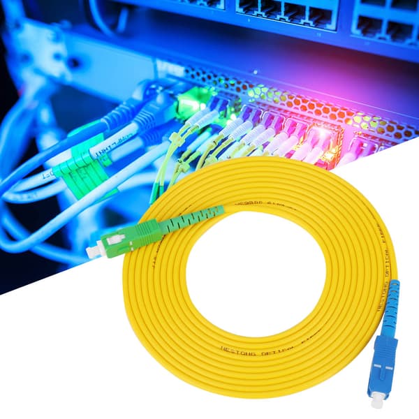 2-pack fiberoptisk kabel 5m SC/APC-UPC Singelmod patchkabel