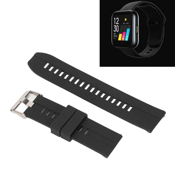 Universal 22 mm silikone quick-release urrem til Realme Watch 2, sort