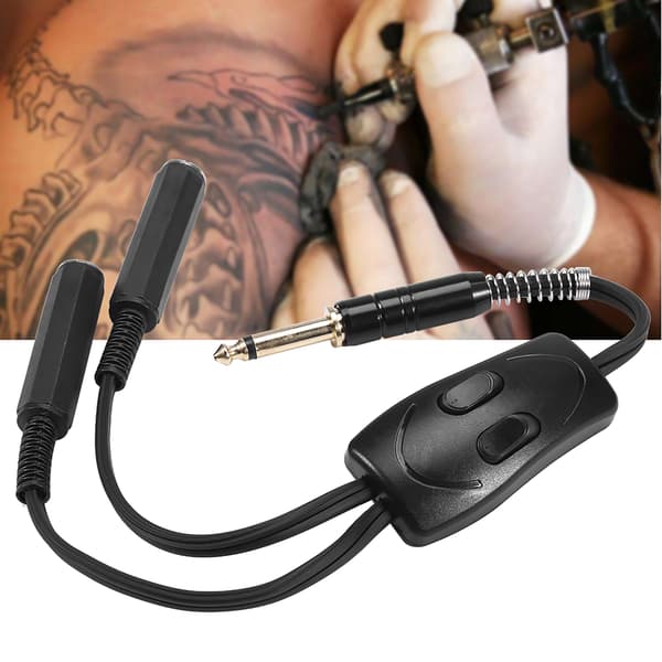 Dubbelanslutning Tatuering Strömkabel Tatueringstillbehör för Maskinströmsats