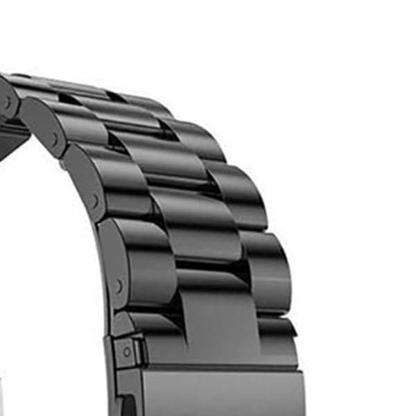 Metalarmbånd Letjusterbart Erstatningsrem i Rustfrit Stål til iOS Watch Sort 45mm/1.77in